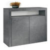 KOMMODE Denver Schiefer - Schieferfarben, Holzwerkstoff (107/88/35cm) - Vladon