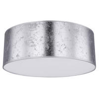 LED DECKENLEUCHTE AMY I Silber Textil - Silberfarben, Metall (40/40/17.5cm) - Globo Lighting