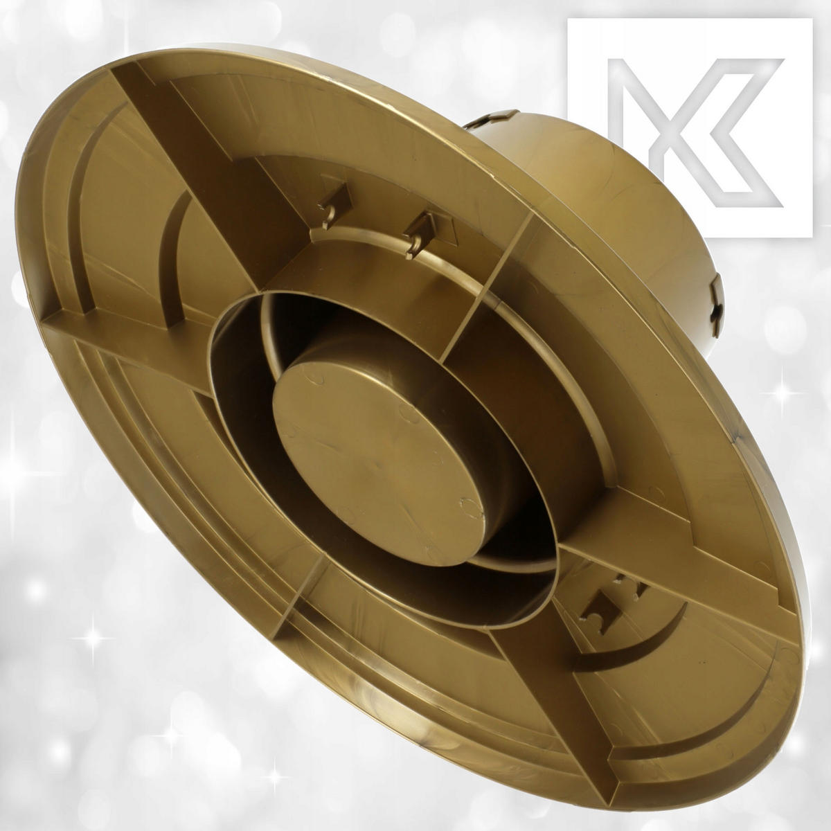 KADAX Weihnachtsbaumständer Christbaumständer 2m Gold - Grün, Kunststoff (15.5cm) - KADAX