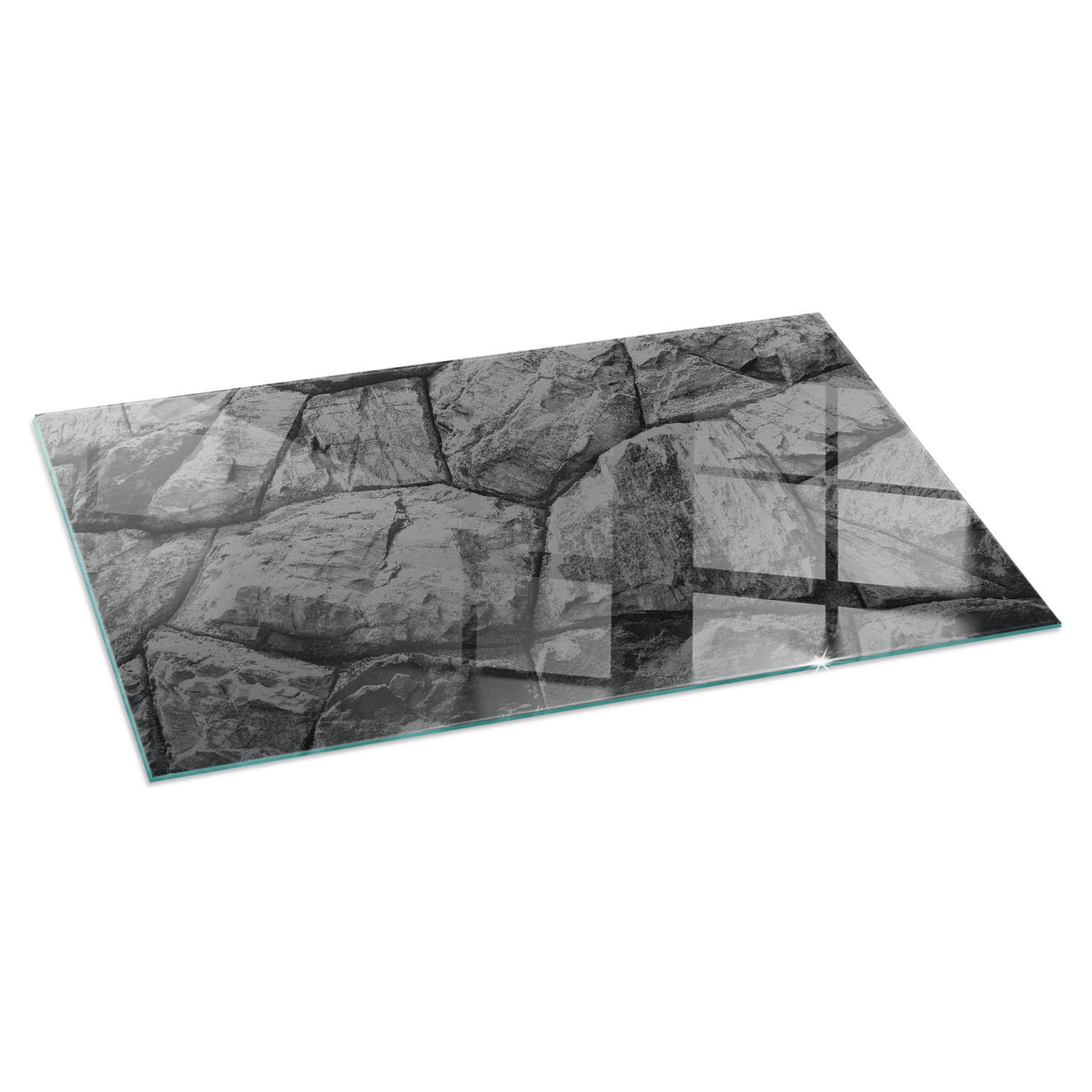 ArtPrintCave Glasplatte Grau 100x50x0.4 cm