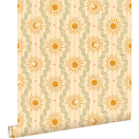 TAPETE Retro-Ornamente 50 x 900 cm - Gelb, Papier (50/0.1cm) - ESTAhome