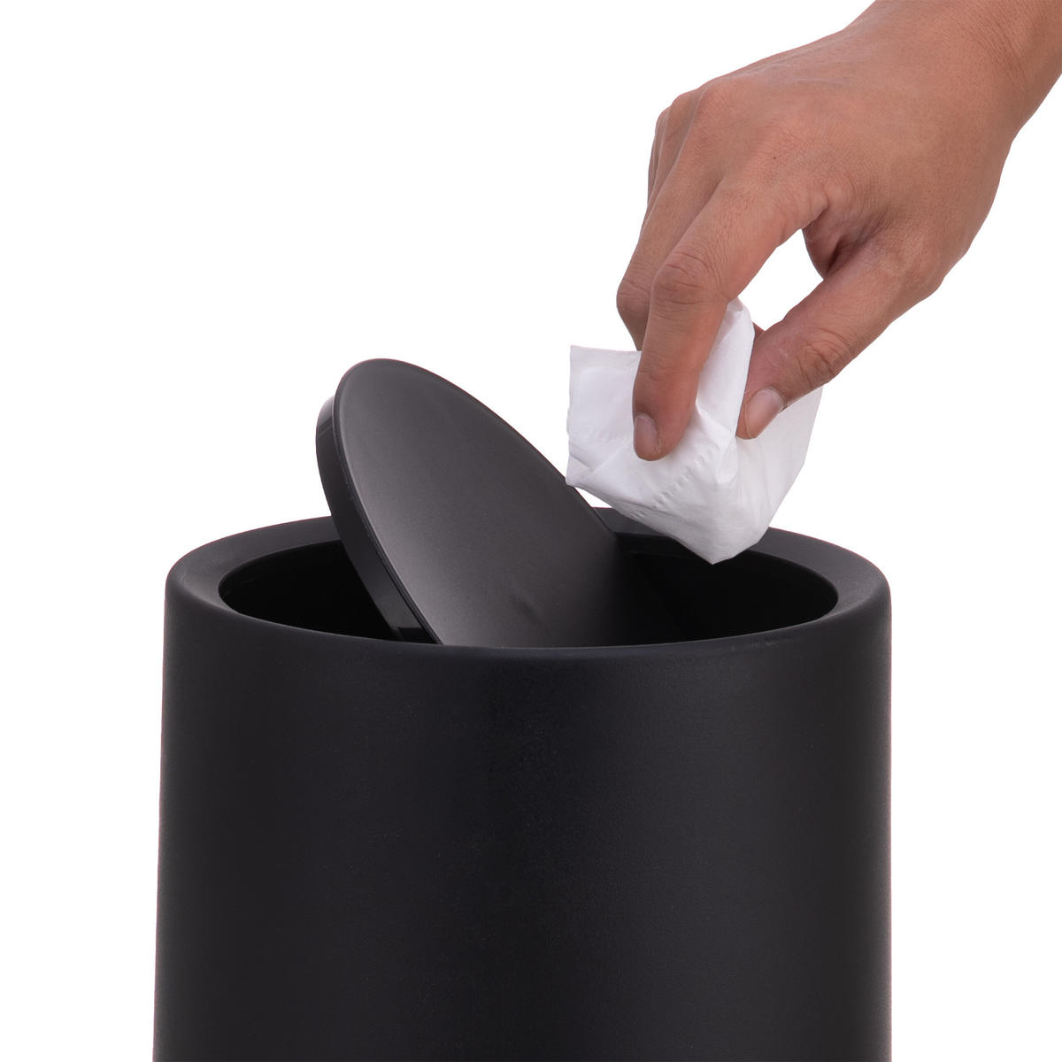 KOSMETIKEIMER - Schwarz, Kunststoff (20/26/20cm) - Relaxdays