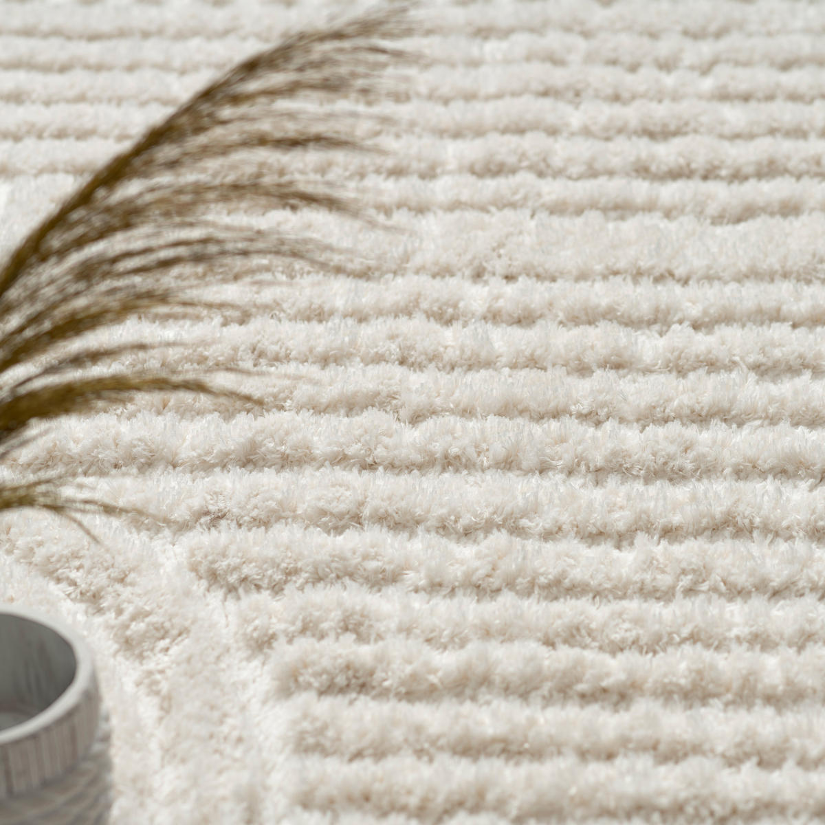 HOCHFLORTEPPICH 160/220 cm Palma 333 - Weiß, Textil (160/220cm) - Paco Home