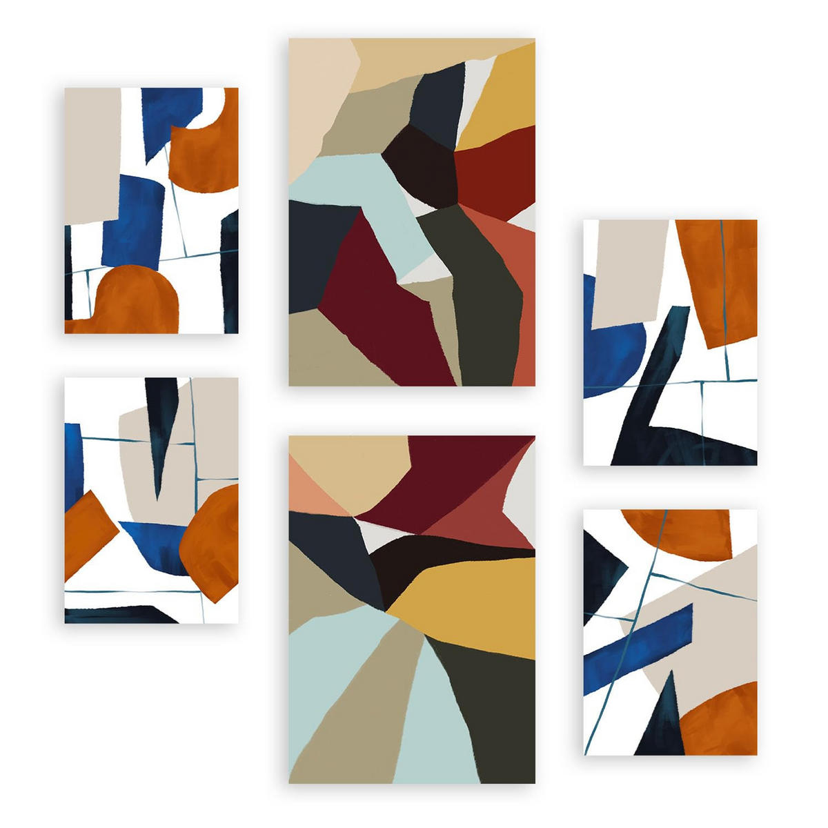 POSTER Set Mit 6 Farbige Kanten A3 & A4 Rahmenlos - Klar, Papier (29/3cm) - Nacnic