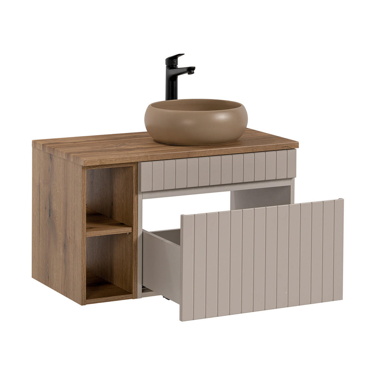 WASCHTISCH 80.4cm Zelie Kaschmir - Beige, Holzwerkstoff (80.4/48/46cm) - Petits-meubles