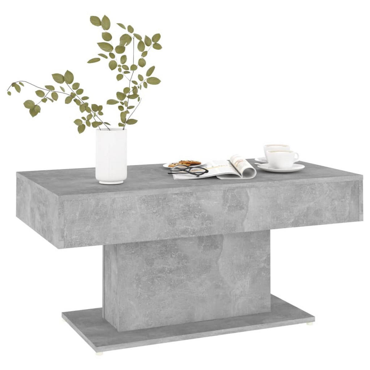 COUCHTISCH Betongrau 96x50x45 cm Holzwerkstoff - Grau, Holzwerkstoff (50/96/45cm) - furnicato