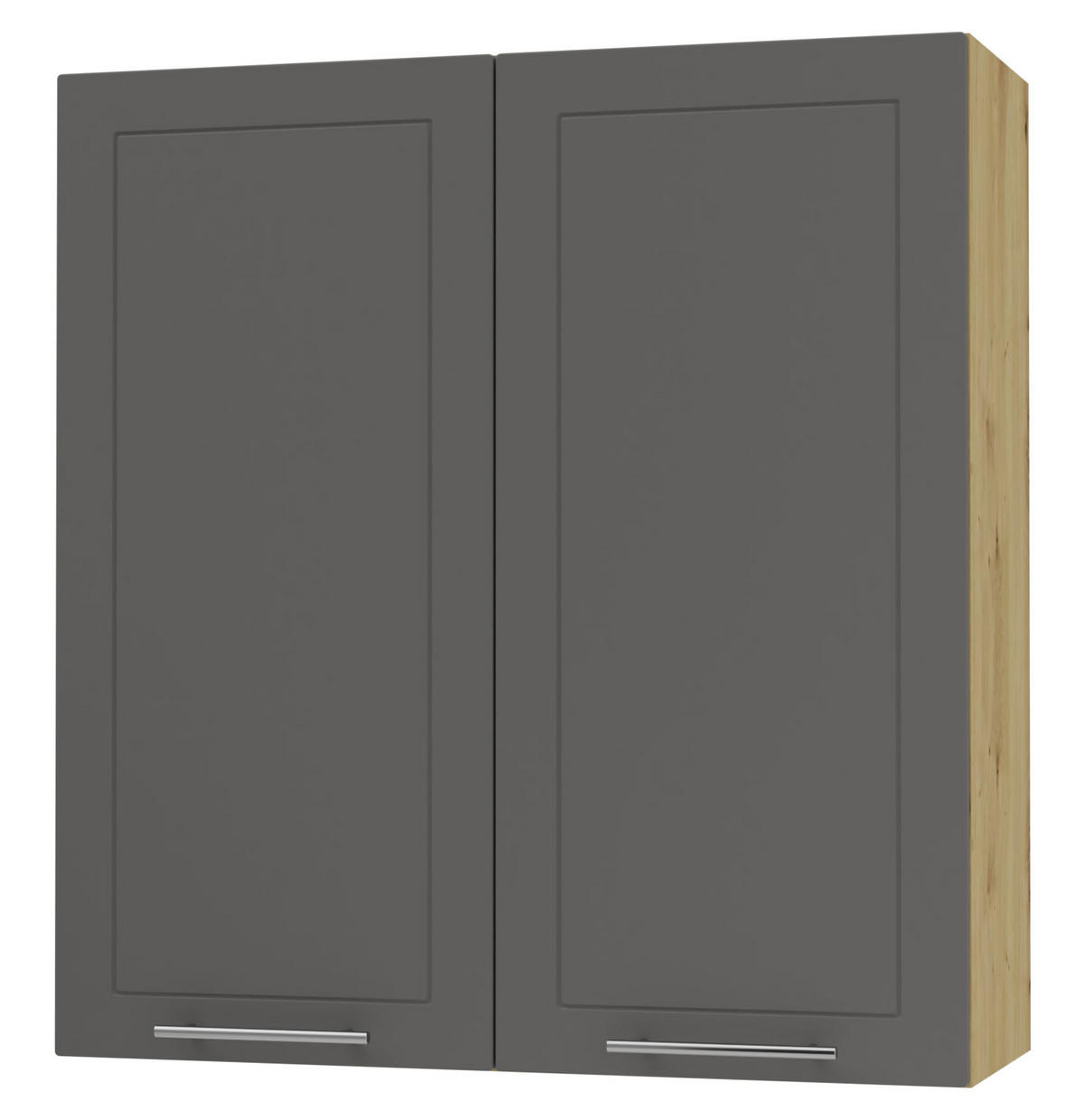 KÜCHENHÄNGESCHRANK Kvantum W4/90 Graphit Matt / Eiche Artisan Matt 90 / 32,5 / 96cm - Graphitfarben/Eiche Artisan, Holz/Holzwerkstoff (90/96/32.5cm) - Feldmann-Wohnen