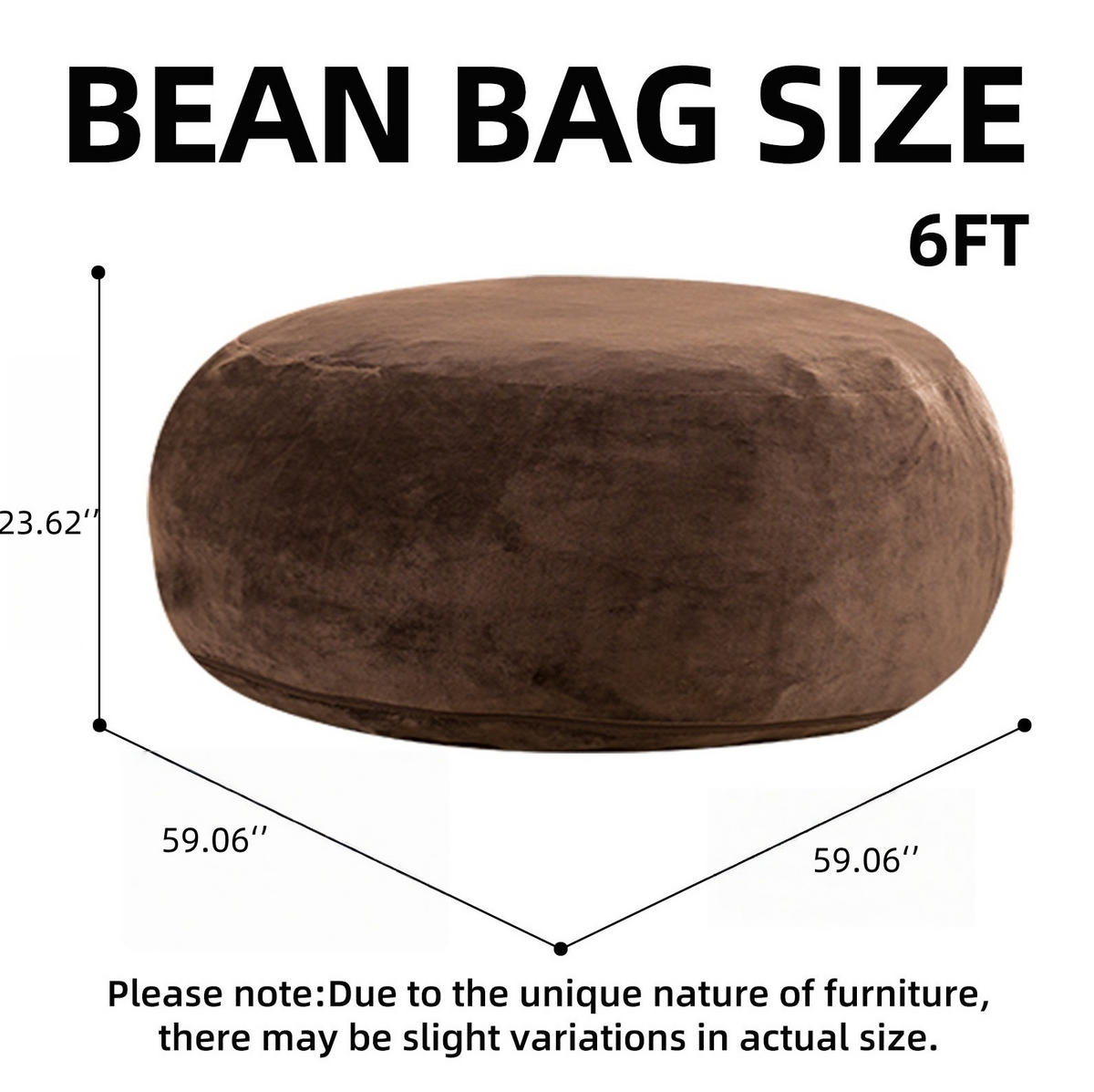 SITZSACKSOFA faltbar Coffee - Braun, Kunststoff (150/60/150cm) - Beauniv