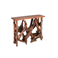 TISCH Tim Teakwurzel Design Teak Natur 81x30x99cm - Hellbraun, Holz (99/30/81cm) - DELUKE
