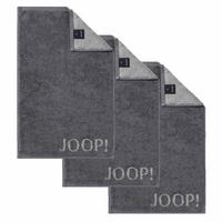 GÄSTETUCH Unisex Classic Frottier Anthrazit 3er Pack Baumwolle - Anthrazit, Textil (200/135cm) - Joop!
