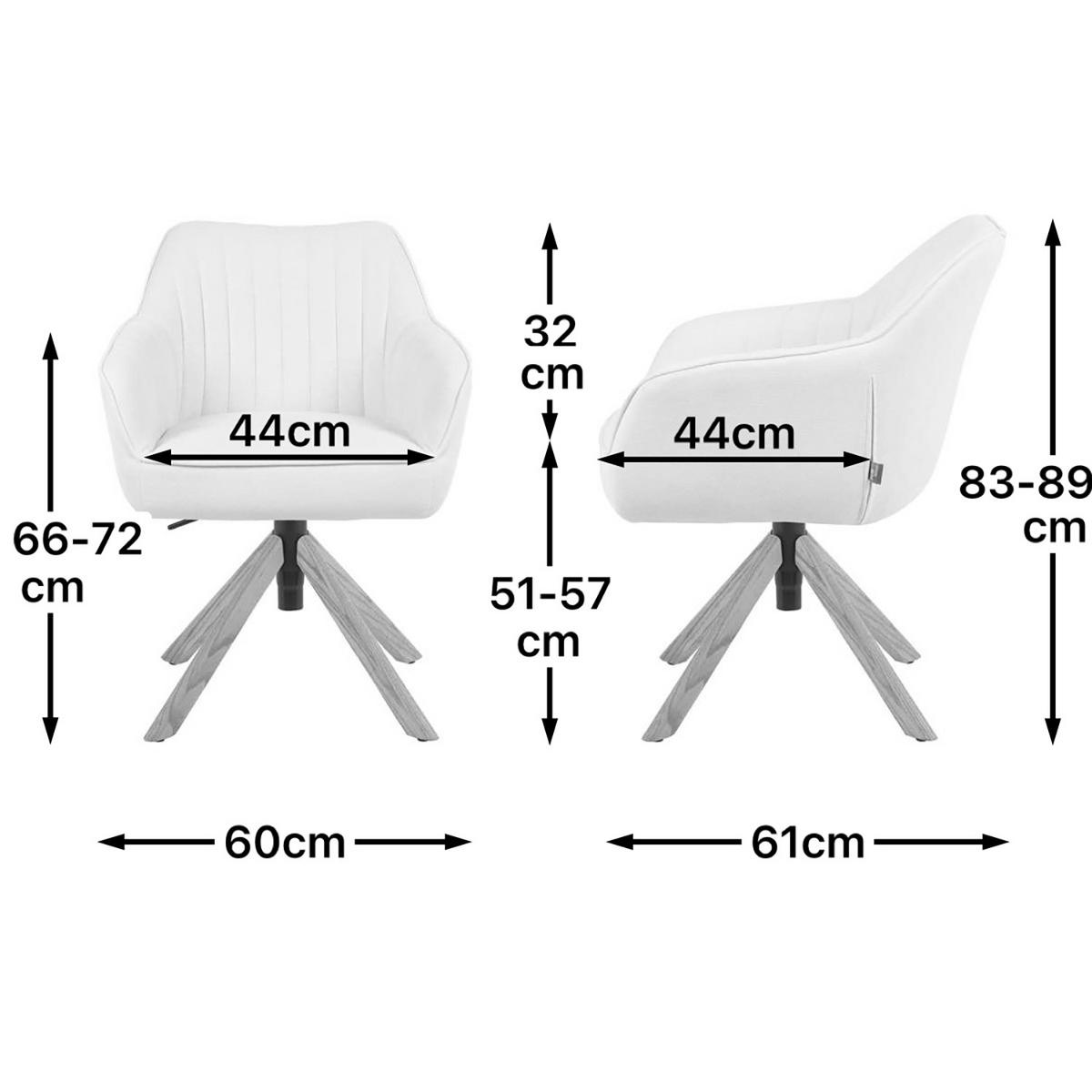 BÜROSTUHL Mika-Olea - Honigeiche/Multicolor, Eichenholz/Holz (60/83/61cm) - DUBI Möbel