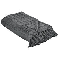 TAGESDECKE Grau 220 x 240 cm Bere - Schieferfarben, Textil (220/240cm) - Beliani