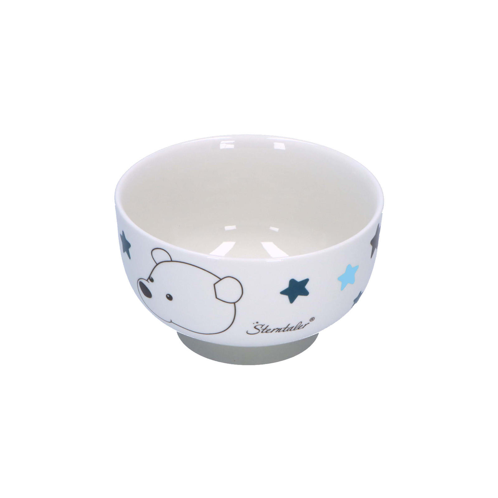 KINDER PORZELLAN-GESCHIRR-SET Eisbär Elia 3er Set - Blau, Keramik (1/1/1cm) - Sterntaler
