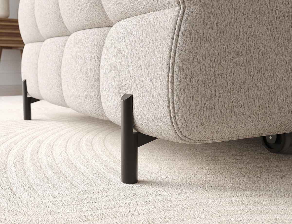 ECKSOFA Neviro L - Beige (Royal 18) - Beige, Holzwerkstoff (285/181cm) - Möblo
