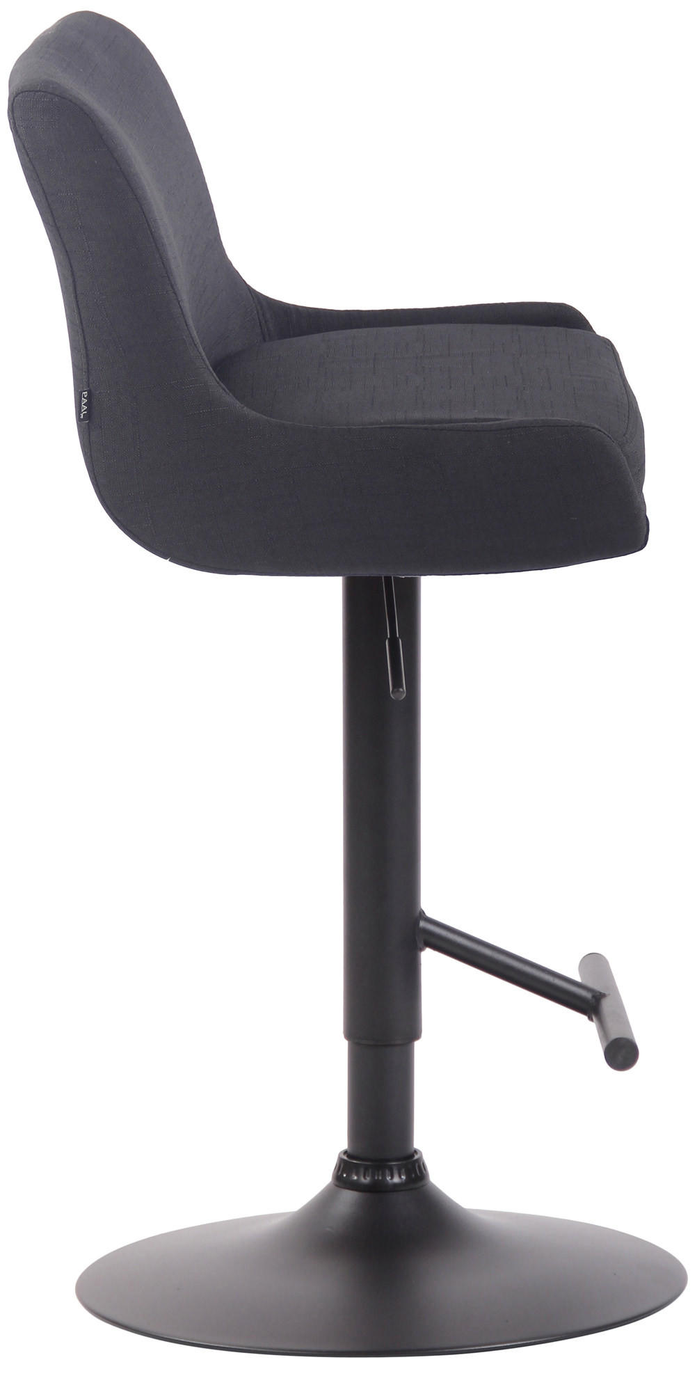 BARHOCKER 2er Set Stoff schwarz - Schwarz, Textil/Metall (43/90/50cm) - CLP