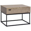 NACHTTISCH dunkler Holzfarbton rechteckig 41/55 cm Cairo - Dunkelbraun, Holzwerkstoff (55/39/41cm) - Beliani