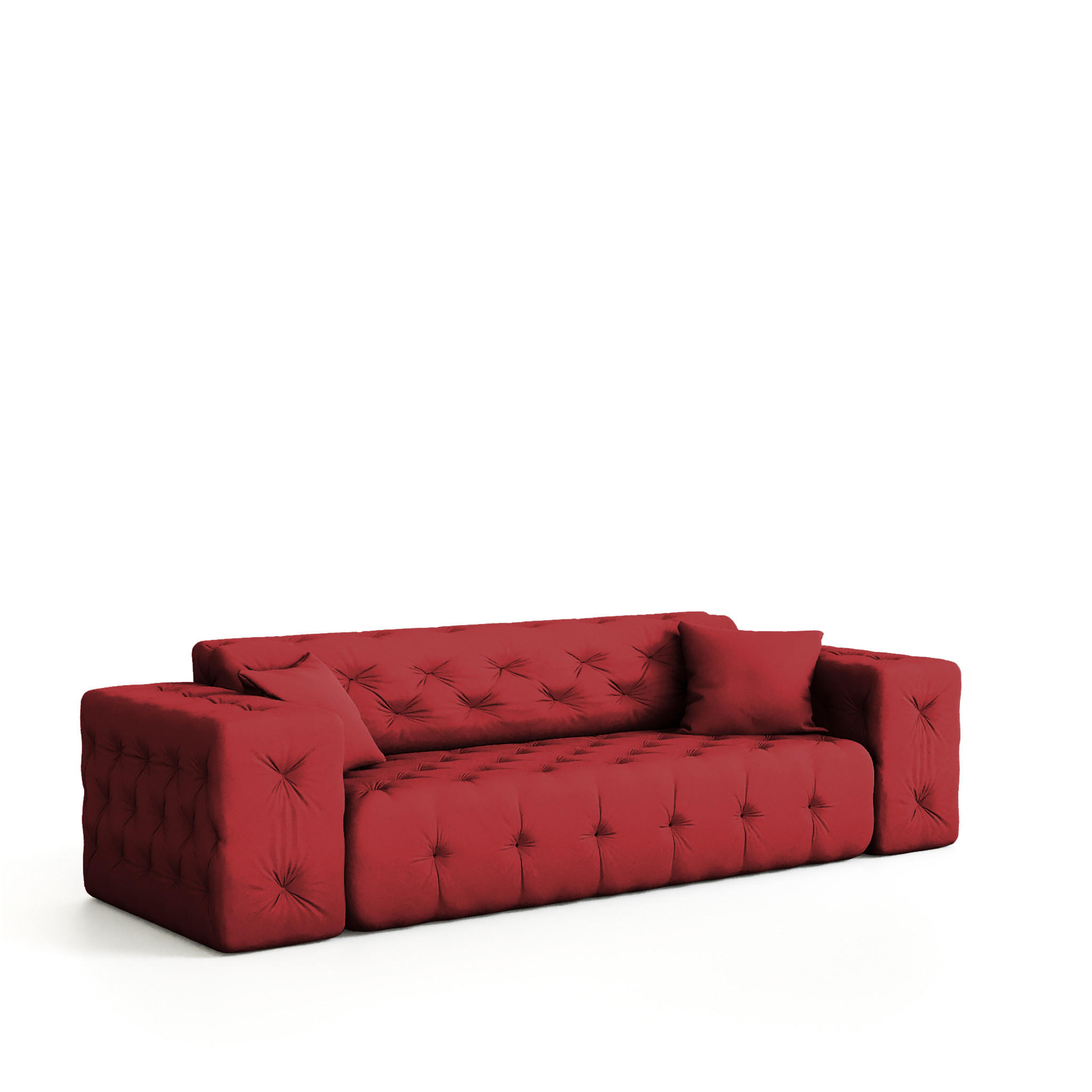SOFA 3-sitzer Chantal - Rot, Holzwerkstoff/Textil (251/78/96cm) - Fun Möbel