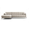 ECKSOFA links Mamaia aus strukturiertem Stoff beige 5 Sitzplätze - Beige, Textil (185/293cm) - Micadoni