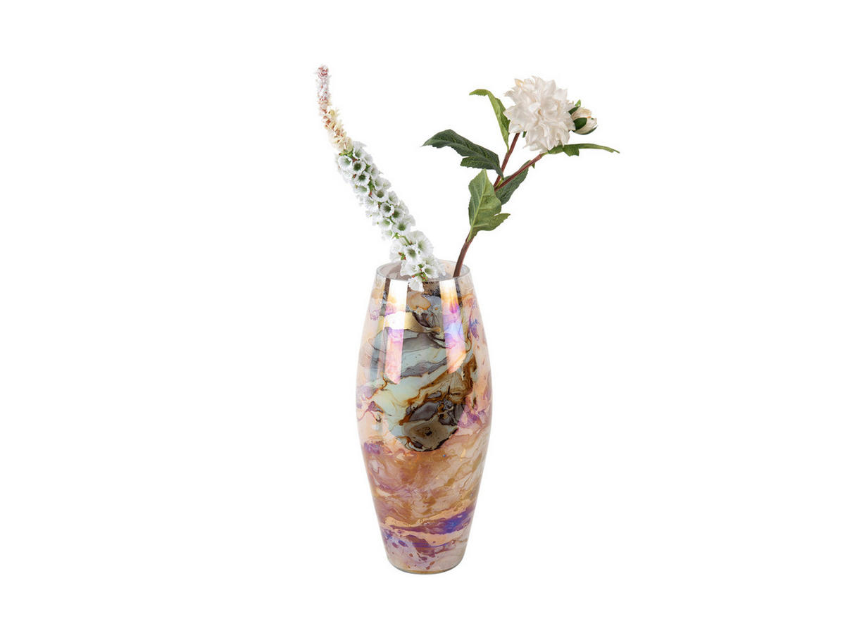 VASE Melange Cone 16/16/36 cm - Braun, Glas (16/36cm) - Present Time