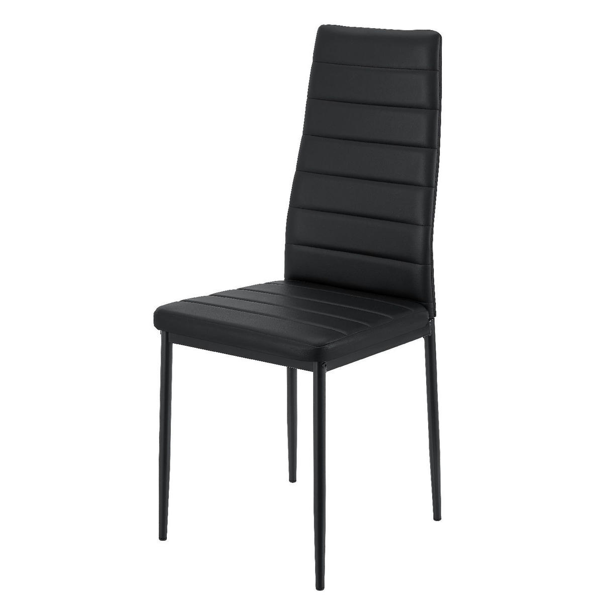 ESSZIMMERSTUHL Loja 2er-Set schwarz - Schwarz, Metall (41/96/49cm) - Juskys