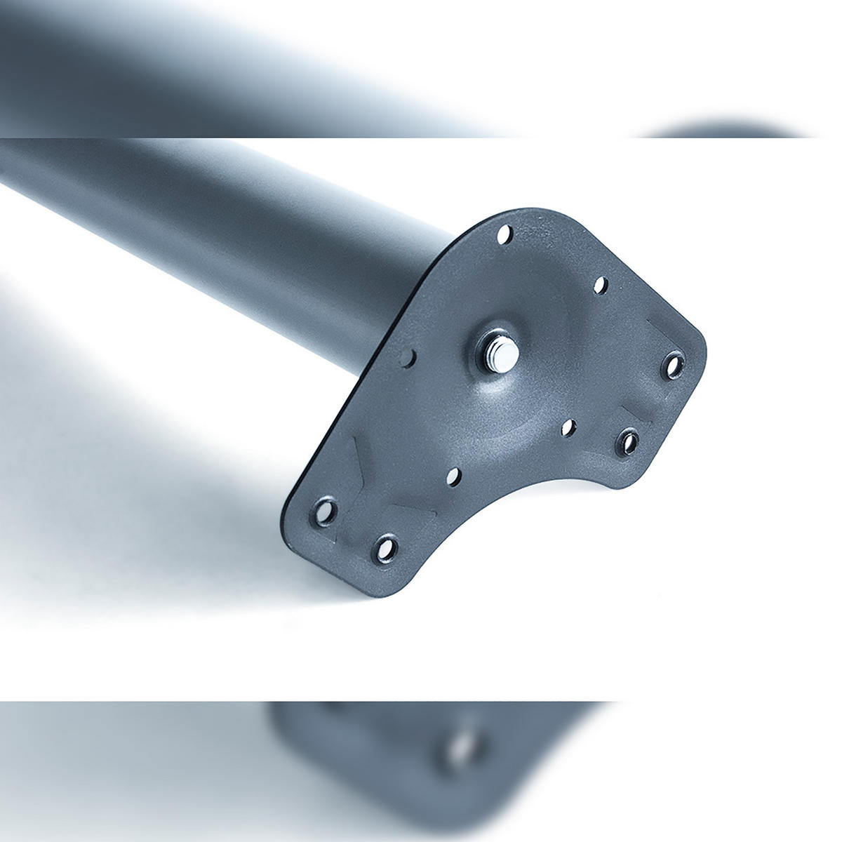 TISCHBEIN, Durchmesser 60mm, H 870mm, Stahl, Schwarz lackiert - Schwarz, Metall (14/9/90cm) - EMUCA