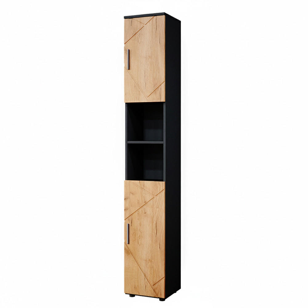 BADRUMSSK&Aring;P Irma Goldkraft ek/antracit 30x192 cm Honungsek, Antracit 192/30/30 cm