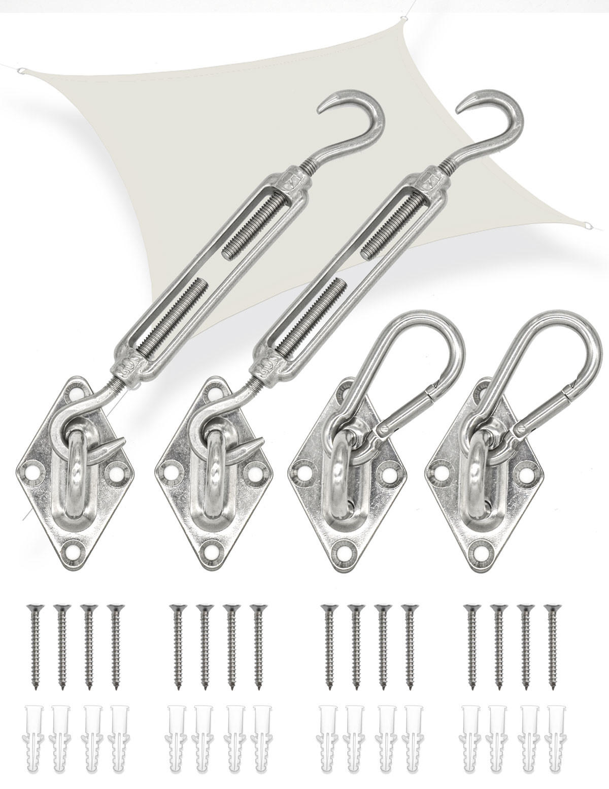 Amanka Befestigungsset Silber 3x22 cm