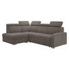 ECKSOFA Oslo 2rRLXp, Seite: Links LXP+R+2R - Hellbraun/Silberfarben, Holz/Textil (250/200cm) - MIRJAN24