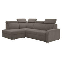 ECKSOFA Oslo 2rRLXp, Seite: Links LXP+R+2R - Hellbraun/Silberfarben, Holz/Textil (250/200cm) - MIRJAN24