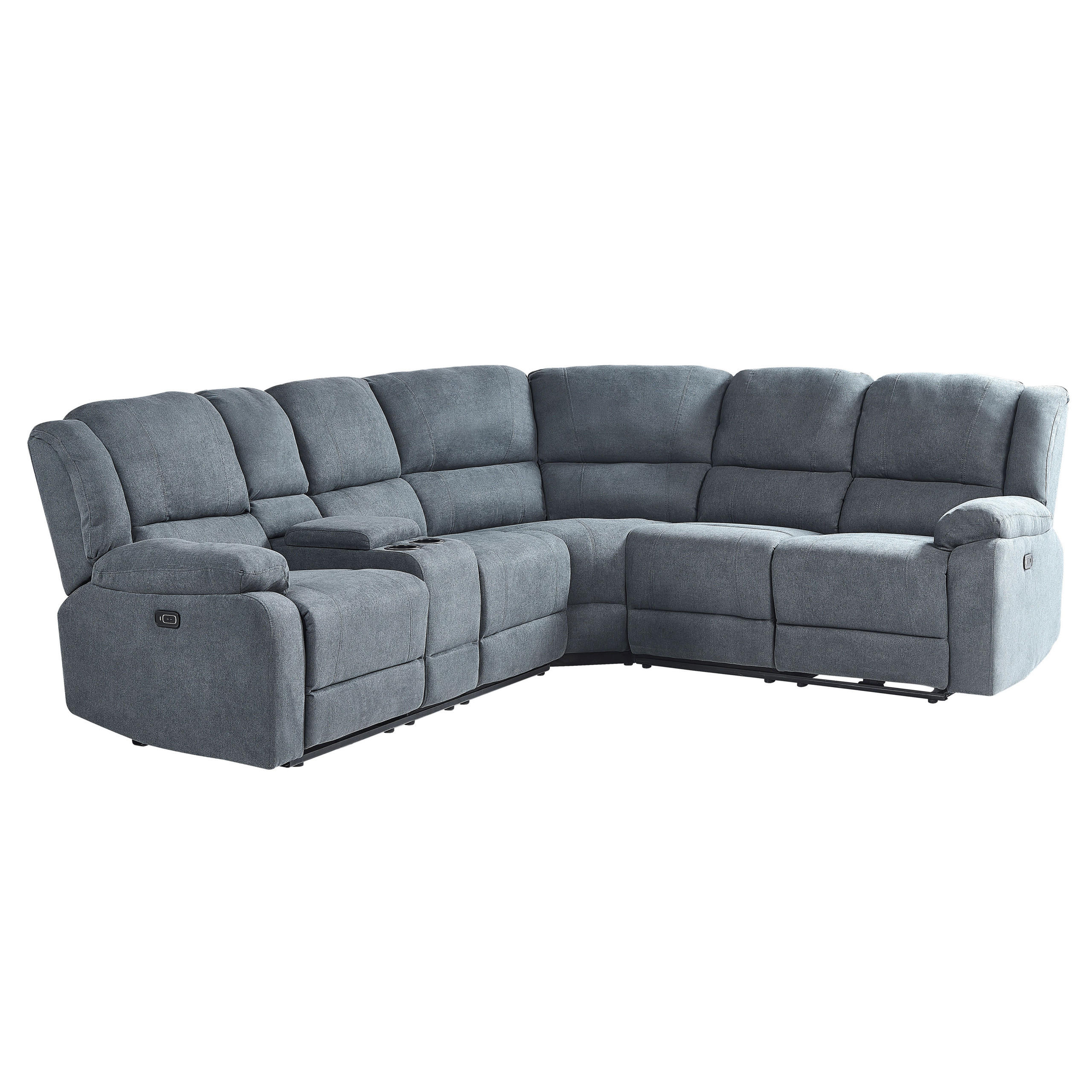 ECKSOFA Polsterbezug Dunkelgrau Rokke - Dunkelgrau, Textil (229/196cm) - Beliani