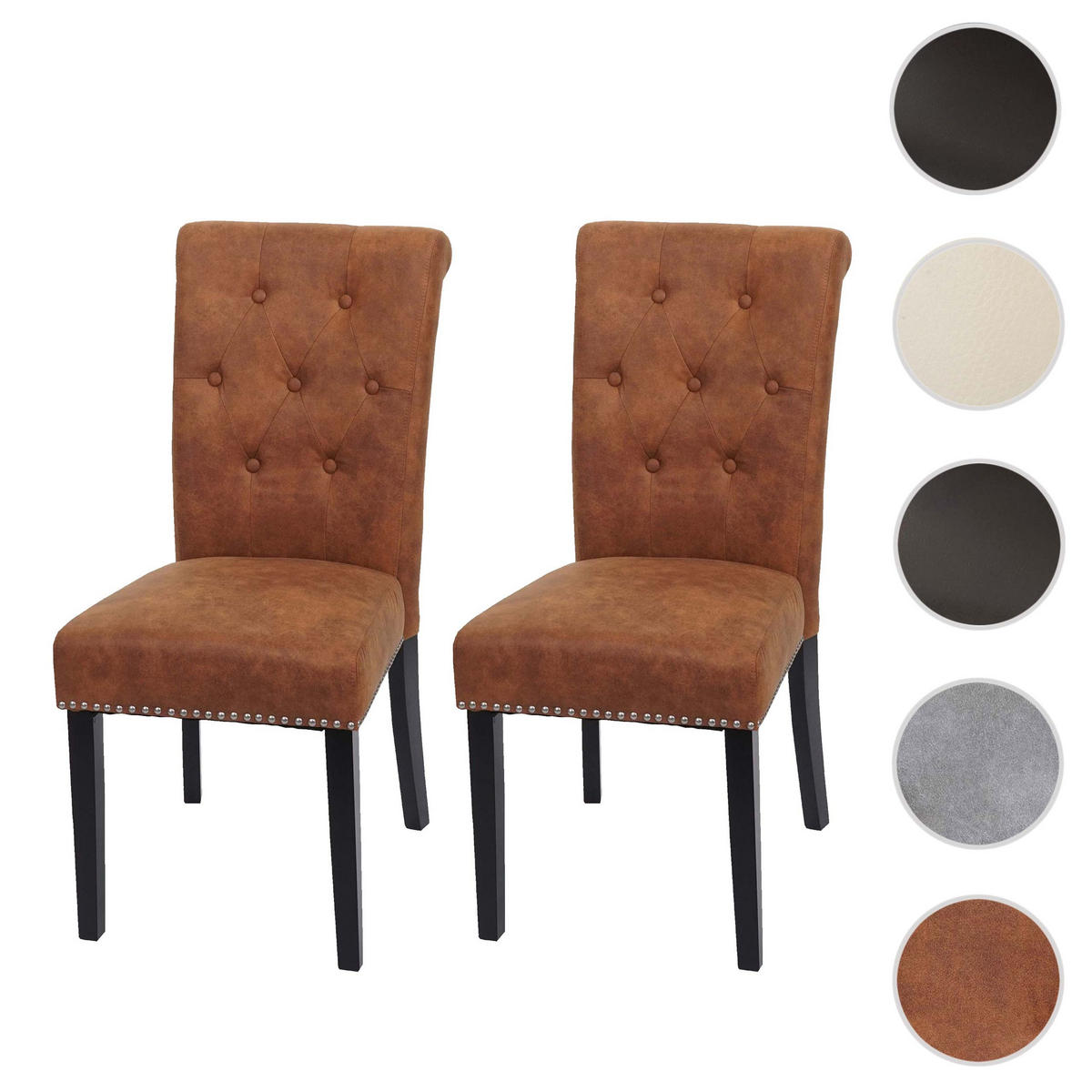 ESSZIMMERSTUHL FIELD Braun 2er-Set - Terracotta/Braun, Textil (47/98/62cm) - MCW