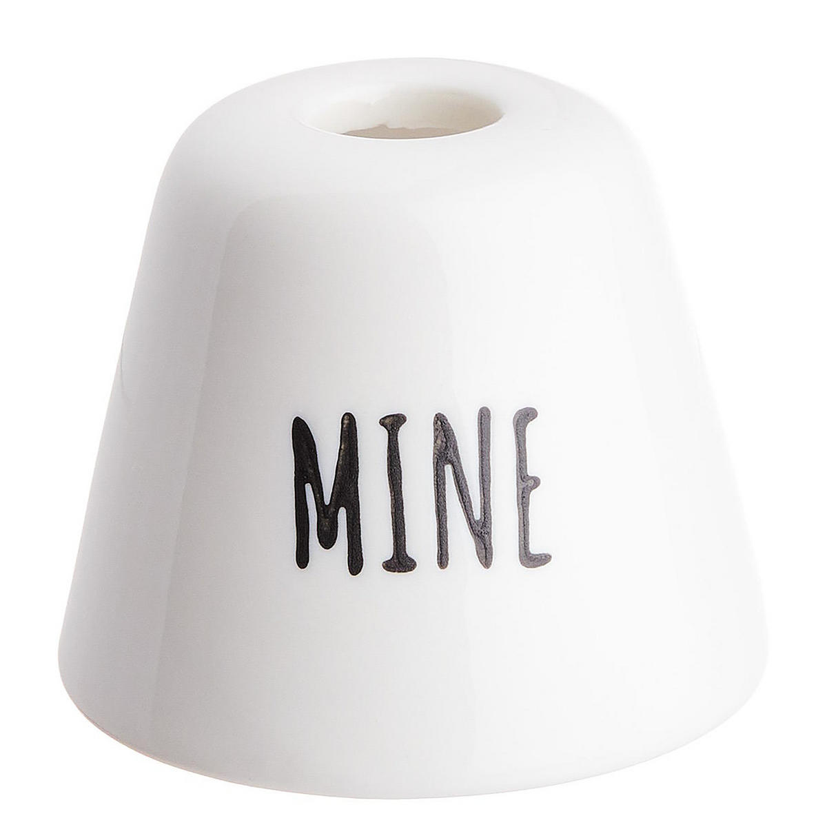 ZAHNBÜRSTENHALTER Mine Yours - Weiß, Keramik (6/4.5/6cm) - Butlers