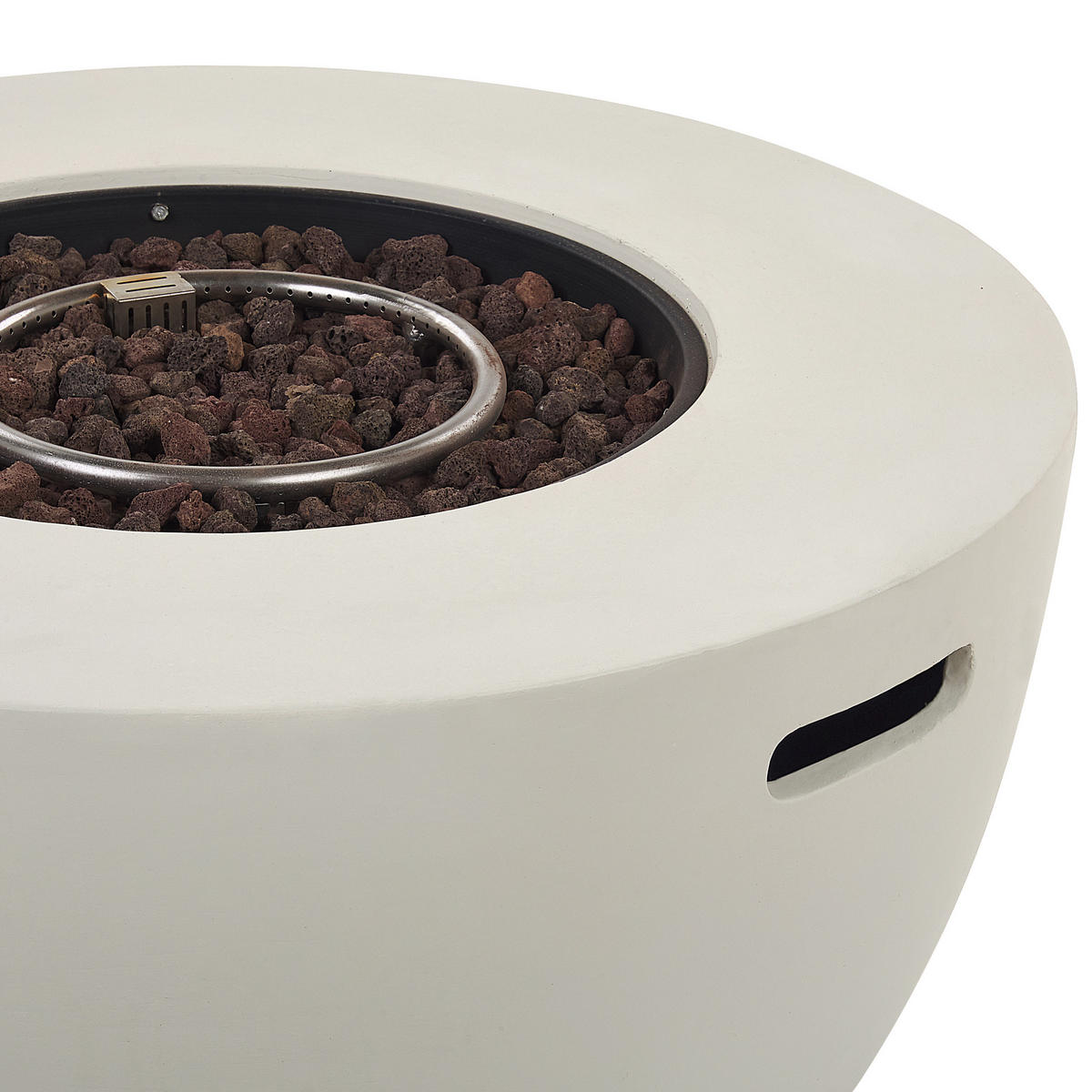 FEUERSTELLE Grau Indus - Grau, Naturmaterialen (92/38/92cm) - Beliani