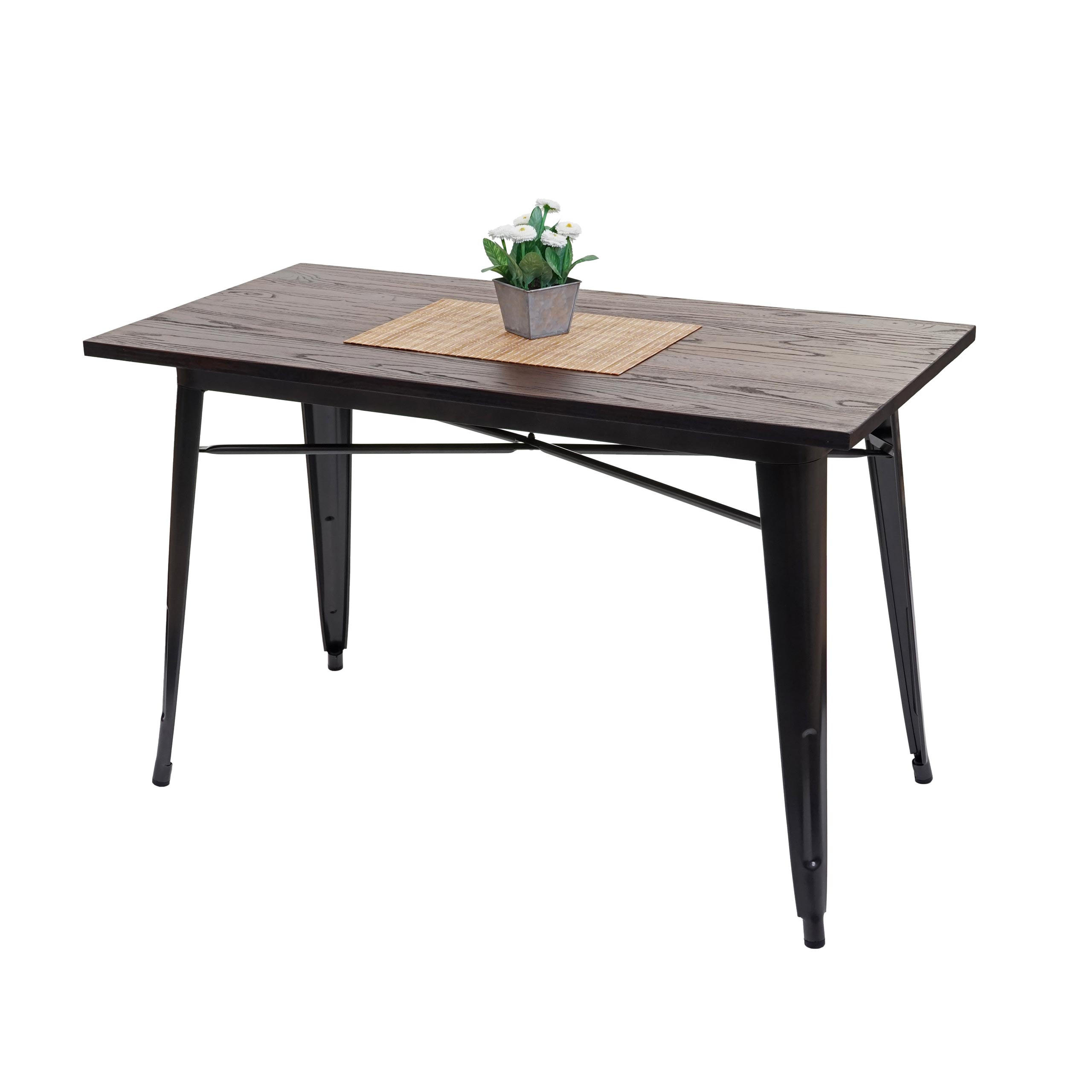 ESSZIMMERTISCH H10A rechteck Dunkelbraun - Dunkelbraun, Metall (60/120/76cm) - MCW