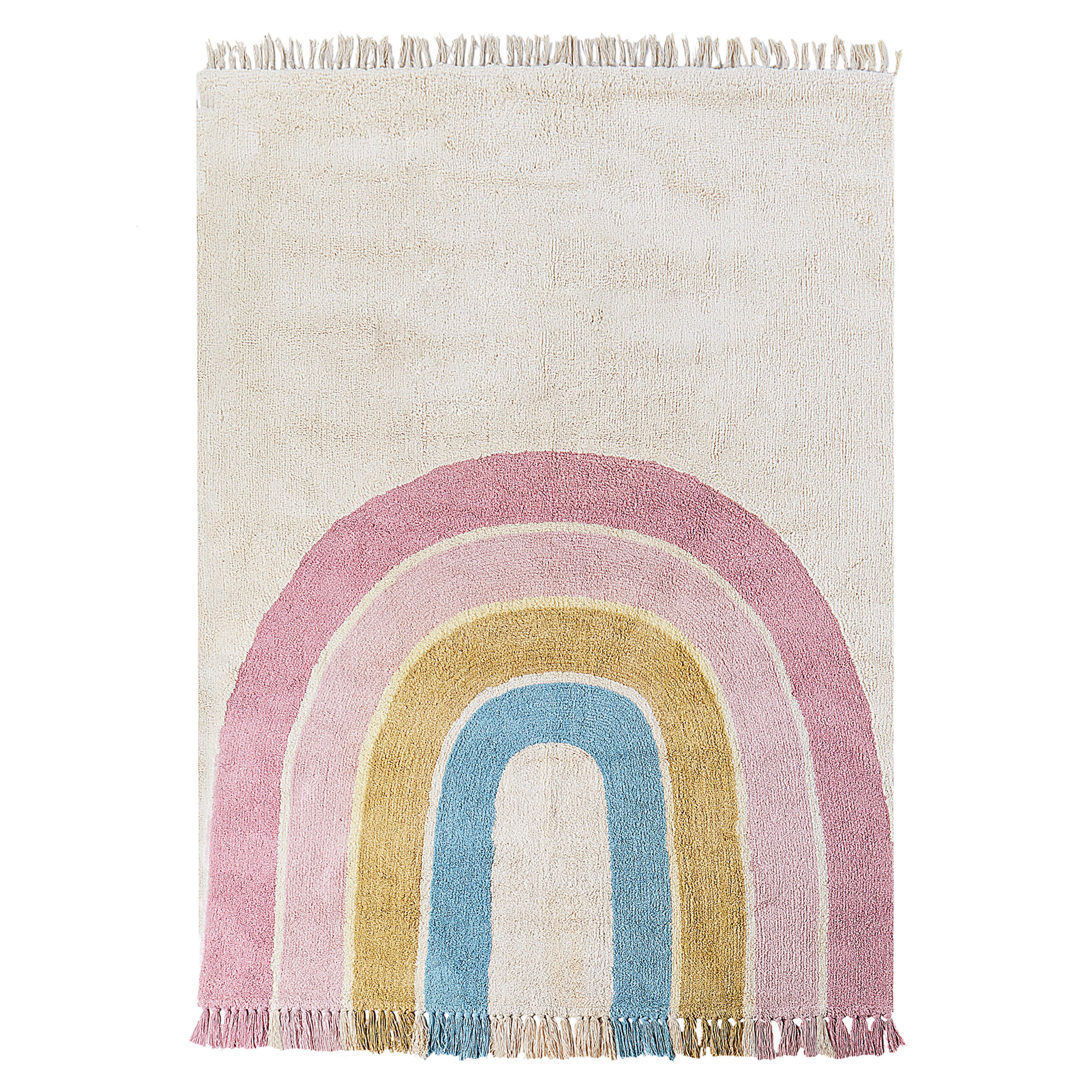 KINDERTEPPICH Bunt 140/200 cm Baumwolle Tatarli - Multicolor, Textil (140/200cm) - Beliani