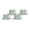 KAFFEETASSEN MIT UNTERTASSEN Jasper Mint 240 ml 4er Set - Mintgrün, Keramik (15/9/15cm) - Ritzenhoff Breker