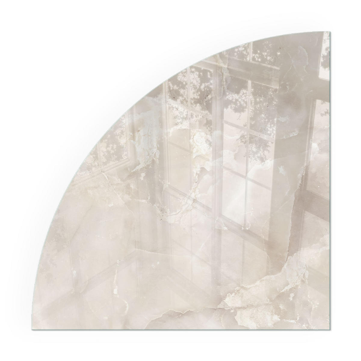 GLASPLATTE für Kamin 100x100 cm - Creme, Glas (100/100/0.4cm) - TULUP