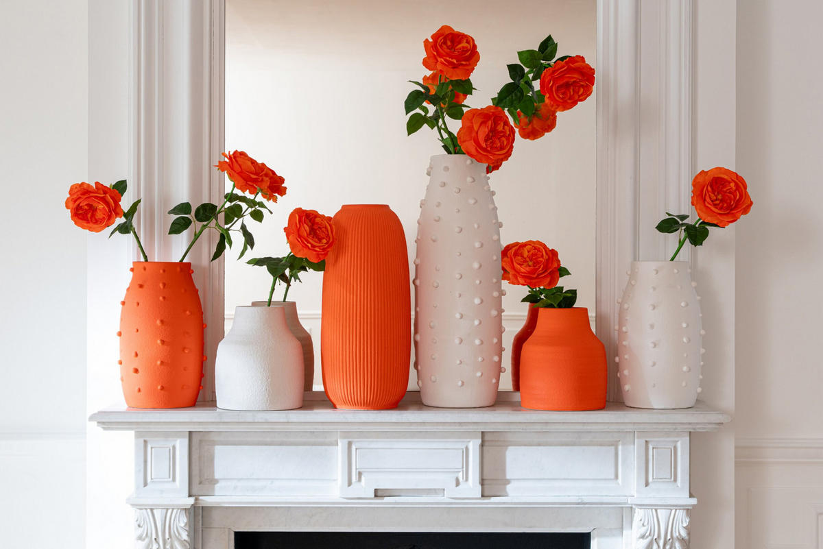 VASE RUBY Weiß - Weiß, Keramik (23cm) - J-Line