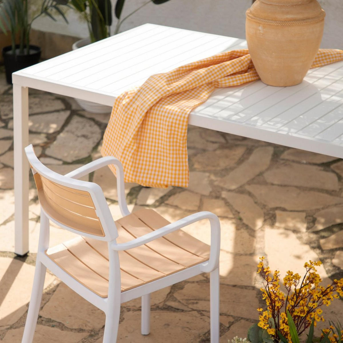 ESSTISCH Jastorf Weiß 165 cm x 76 cm - Weiß, Kunststoff (85/165/76cm)