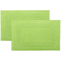 BADEMATTE, 2er-Set, 50x70 cm, 100% Baumwolle, Grün - Limette, Textil (50/70cm) - Zollner