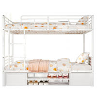 HOCHBETT 90x200 cm Schrank Regal weiß - Weiß, Metall (90/200cm) - LEBENLANG