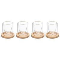 TRINKGLÄSER 4er-Set Braun 7,5/7,5/7,8 cm - Braun, Glas (0.08L) - Secret de Gourmet