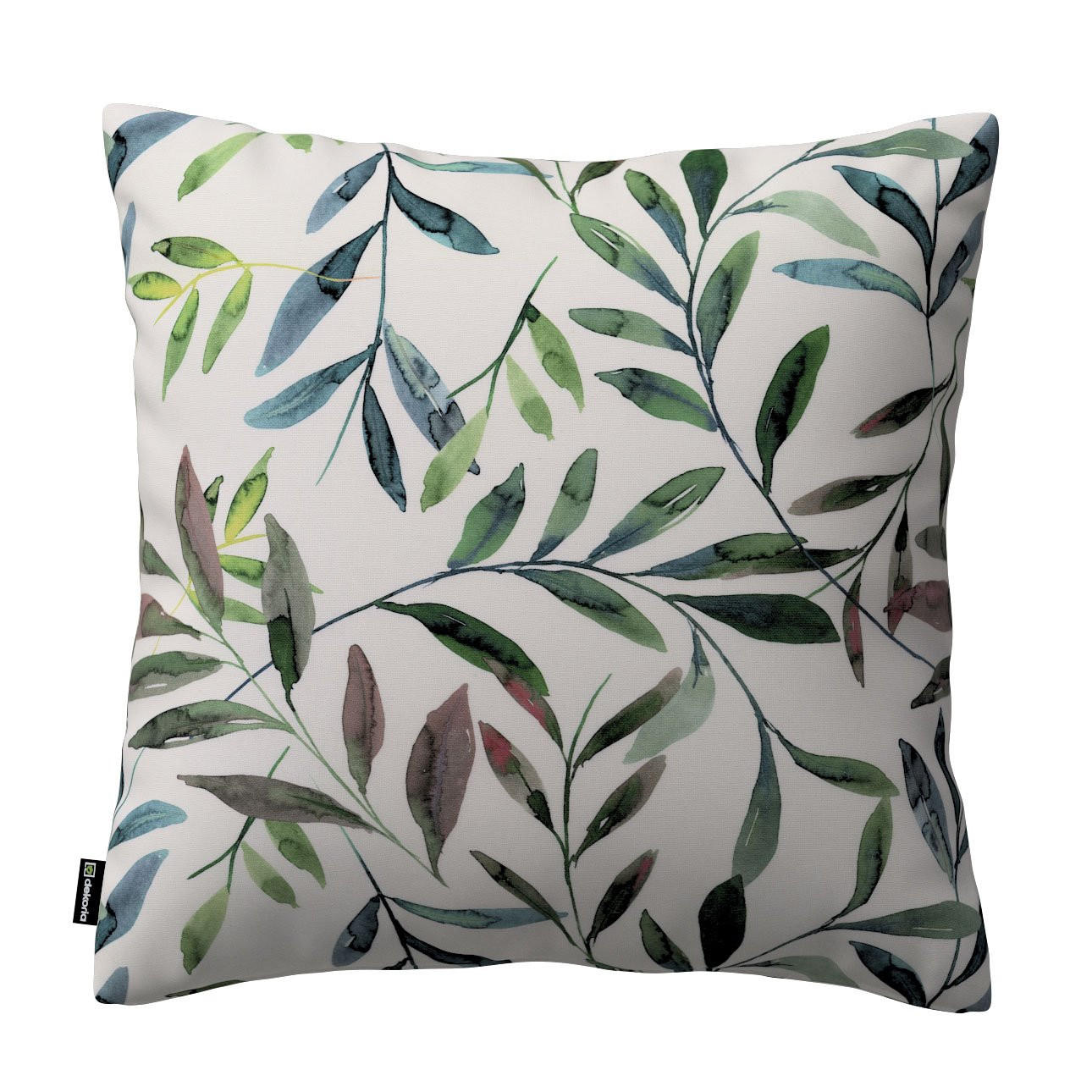 KISSENHÜLLE Eden weiß und grün, 43x43cm - Weiß, Textil (43/43cm) - Dekoria