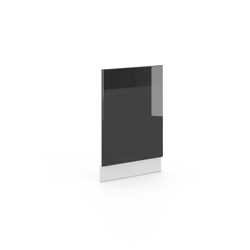 FRONTPANEL Fame-Line Antracit h&ouml;gblank 45 cm utan b&auml;nkskiva Svart h&ouml;gglans, Vit 67.4/45/1.6 cm