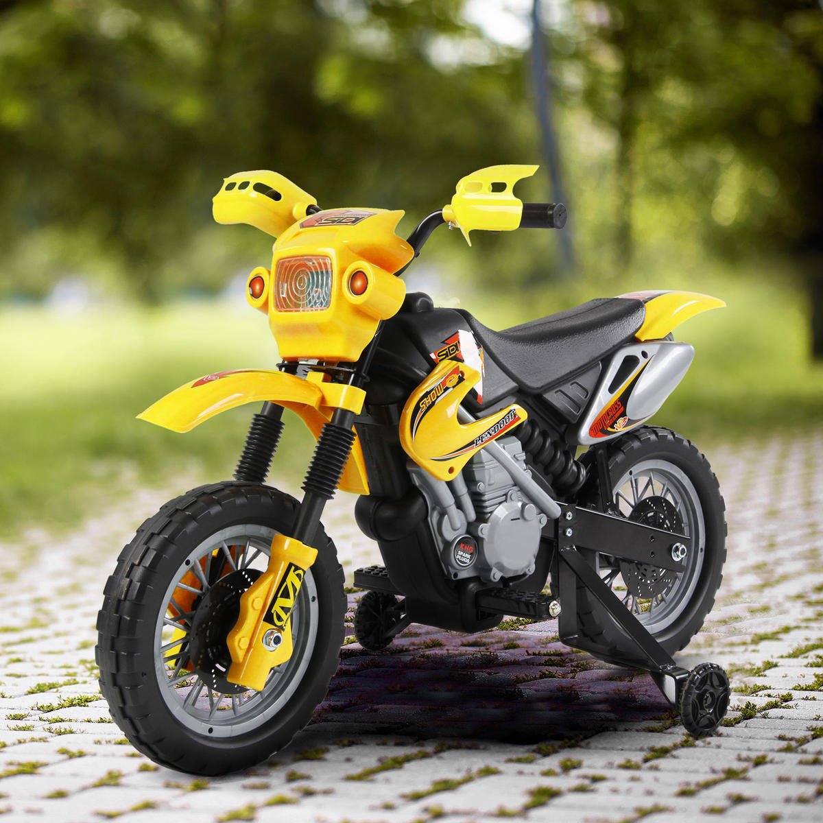 ELEKTRO-MOTORRAD DE-13172 abnehmbare Stützräder Gelb/Schwarz - Gelb, Kunststoff (102/53/66cm) - ComfortXL