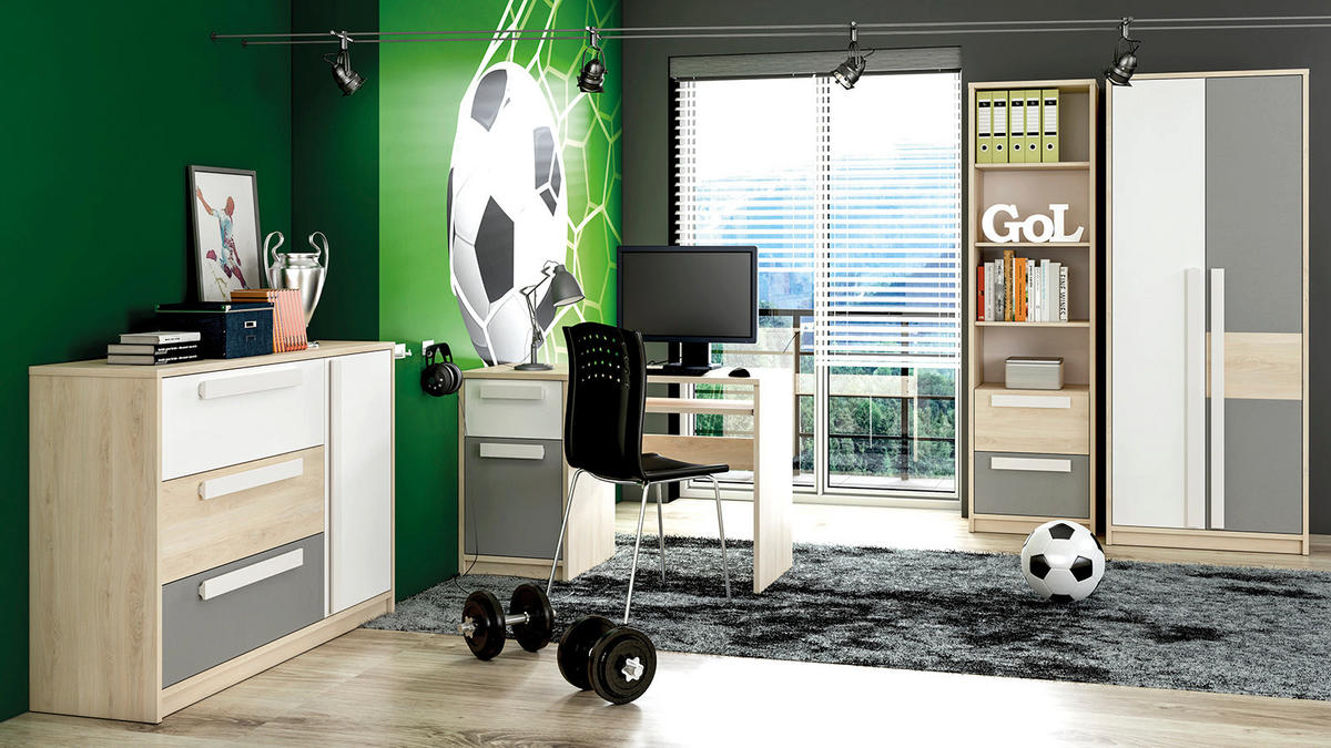 KLEIDERSCHRANK – DROP 0201 – 80 cm – Drop – Weiß - Weiß, Holzwerkstoff (80/199/55cm) - hi-markt