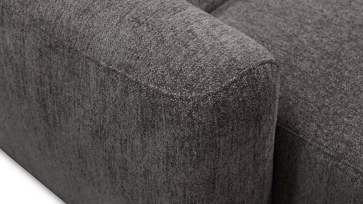 ECKSOFA NERO 4-Sitzer, dunkelgrau - Dunkelgrau/Schwarz, Holz/Textil (272/81/159cm) - Courtois Laville