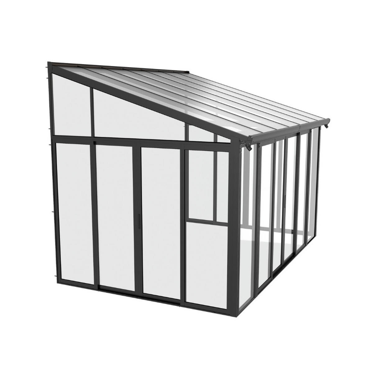 WINTERGARTEN AMARIS - Anthrazit, Metall (428/312/300cm) - Home Deluxe