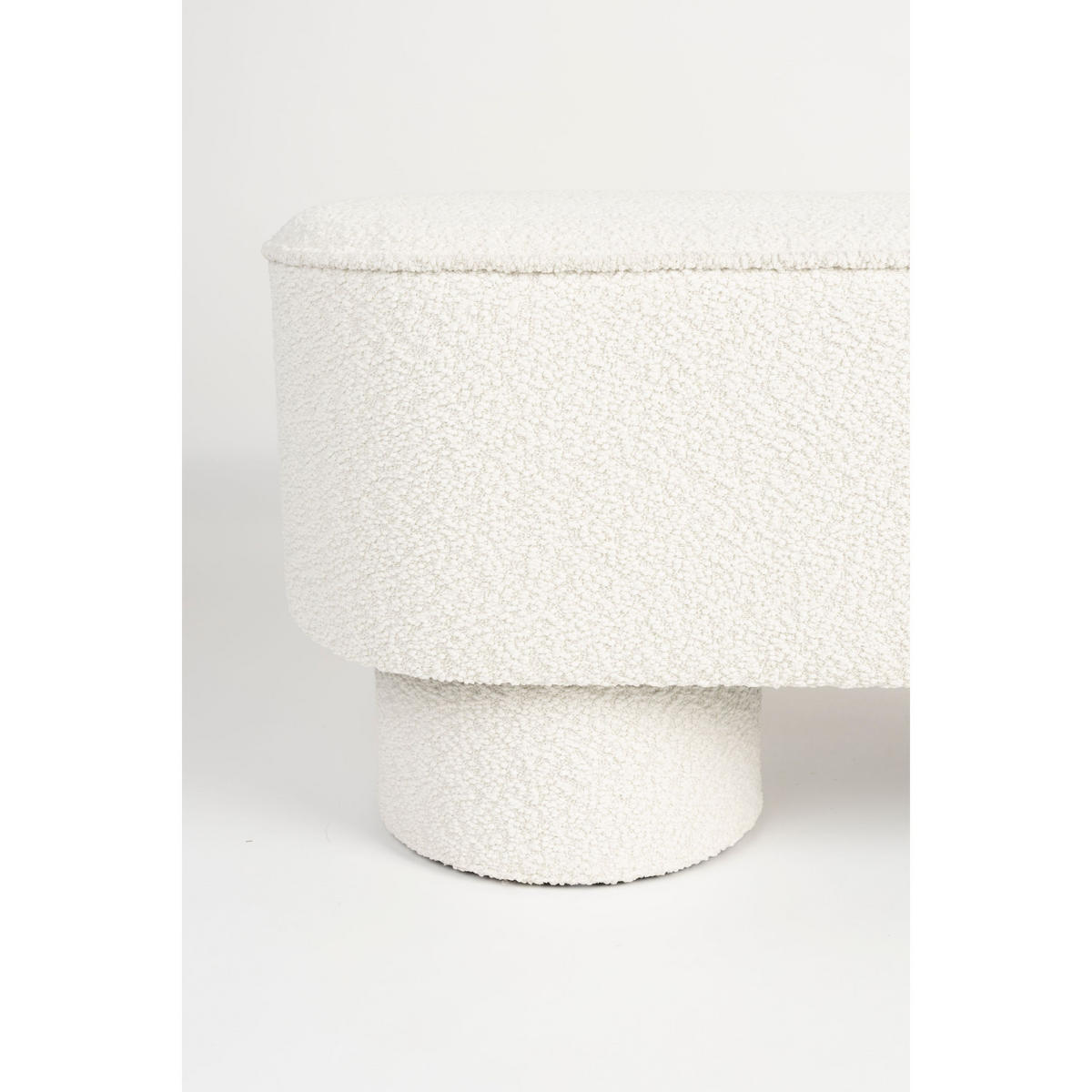 SITZBANK Marcos 93x35x44,5cm Bouclé Weiß - Weiß, Textil (93/44/35cm) - Drawer