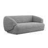 3-SITZER SOFA Strukturstoff Stoff Grau - Hellgrau/Schwarz, Kunststoff/Textil (212/81/98cm) - Makamii